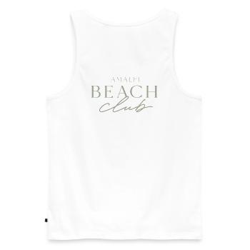 Amalfi Beach Club Logo - Men's Premium Organic Tank Top - white - Back - AI Model Male 178 light (178cm)