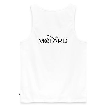 Papa motard - Débardeur bio Premium Homme - blanc - Dos - AI Model Male 178 light (178cm)