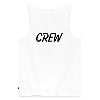 CREW1 - Männer Premium Bio Tank Top - Weiß - Hinten - AI Model Male 178 light (178cm)