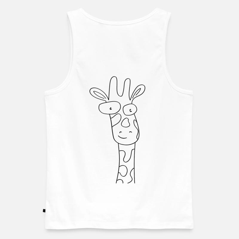 Giraffe - Männer Premium Bio Tank Top - Weiß
