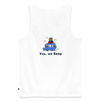 Camper ... - Männer Premium Bio Tank Top - Weiß - Hinten - AI Model Male 178 light (178cm)