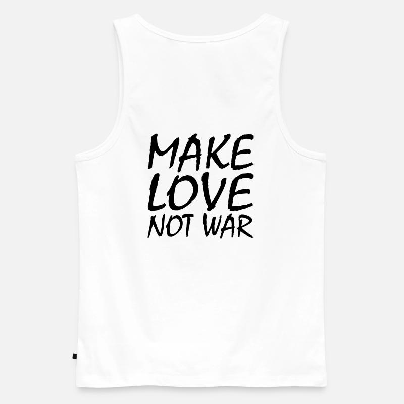 Make love not war - Männer Premium Bio Tank Top - Weiß