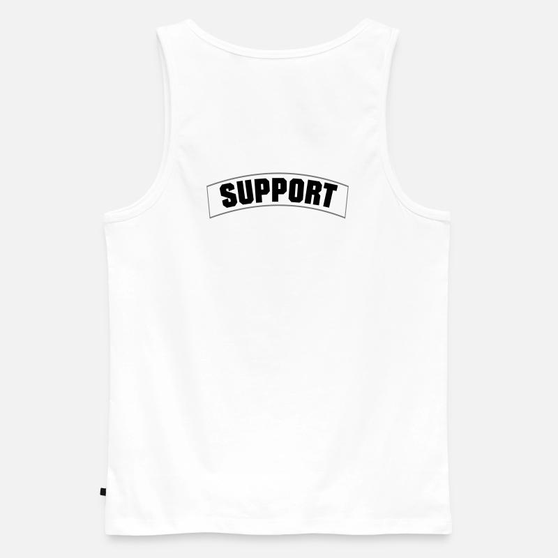 SUPPORT - Männer Premium Bio Tank Top - Weiß
