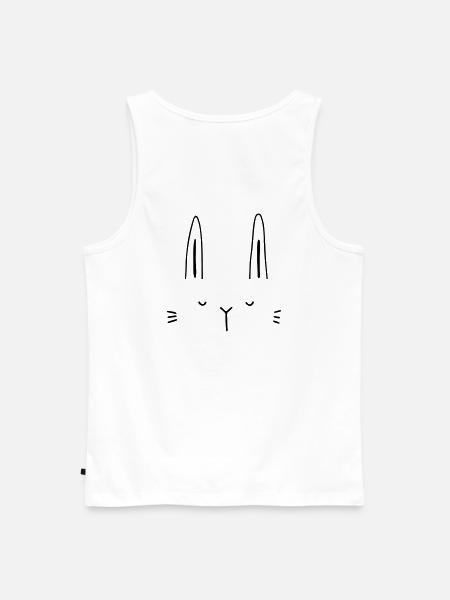Hase Hasengesicht Gesicht Geschenkidee - Männer Premium Bio Tank Top - Weiß