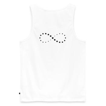 Star stars infinity sign gift luck - Men's Premium Organic Tank Top - white - Back - AI Model Male 178 light (178cm)