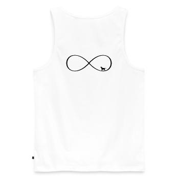 Dog Infinite Love - Conception du chien - Débardeur bio Premium Homme - blanc - Dos - AI Model Male 178 light (178cm)