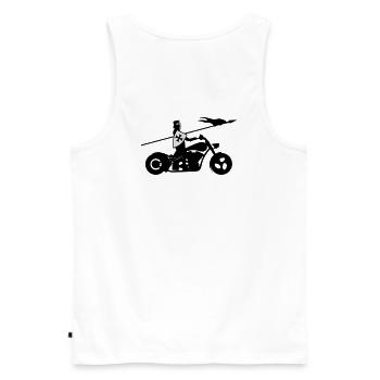 Motorrad - Débardeur bio Premium Homme - blanc - Dos - AI Model Male 178 light (178cm)