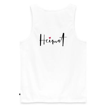 Home I Home At Home Heart Gift - Men's Premium Organic Tank Top - white - Back - AI Model Male 178 light (178cm)