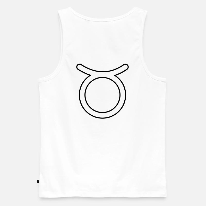 Stier Sternzeichen Sternbild Tierkreiszeichen - Männer Premium Bio Tank Top - Weiß