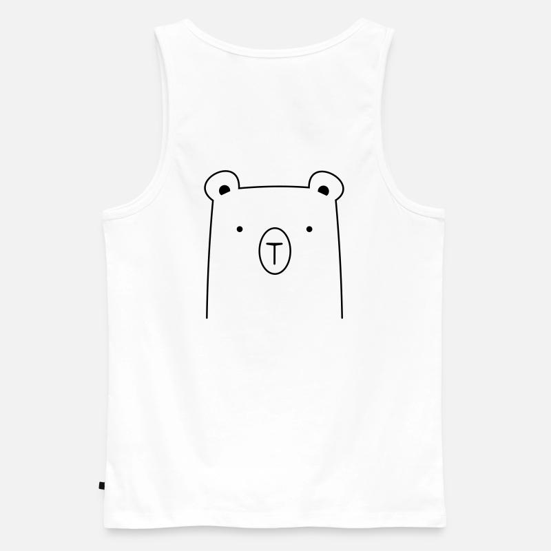 Bär Bärchen Knuddelbär Geschenkidee - Männer Premium Bio Tank Top - Weiß