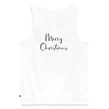 Merry Christmas Stern Geschenk Weihnachten - Männer Premium Bio Tank Top - Weiß - Hinten - AI Model Male 178 light (178cm)