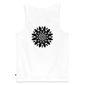 Fleur mandala fleur florale - Débardeur bio Premium Homme - blanc - Dos - AI Model Male 178 light (178cm)
