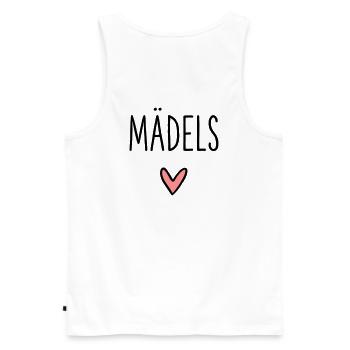 Mädels Herz Geschenk Freundschaft Liebe - Männer Premium Bio Tank Top - Weiß - Hinten - AI Model Male 178 light (178cm)