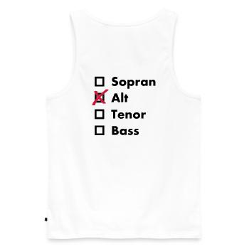 Alt - Männer Premium Bio Tank Top - Weiß - Hinten - AI Model Male 178 light (178cm)
