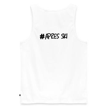 Ski, ski, ski, après-ski, freeski, hiver - Débardeur bio Premium Homme - blanc - Dos - AI Model Male 178 light (178cm)