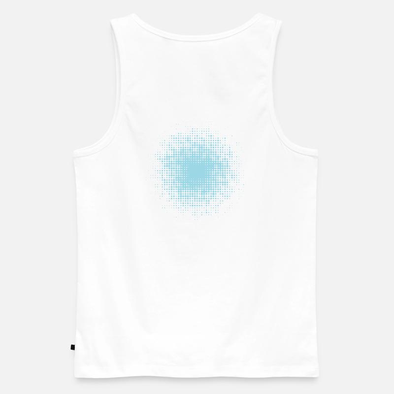 gepunkteter runder Hintergrund hellblau - Männer Premium Bio Tank Top - Weiß