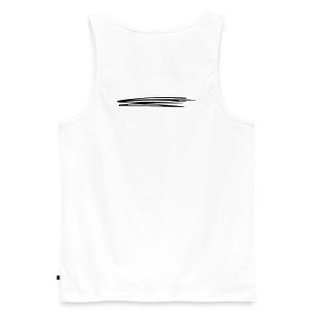 Sweeping lines | Vectorgraphic = Change Colors - Men's Premium Organic Tank Top - white - Back - AI Model Male 178 light (178cm)