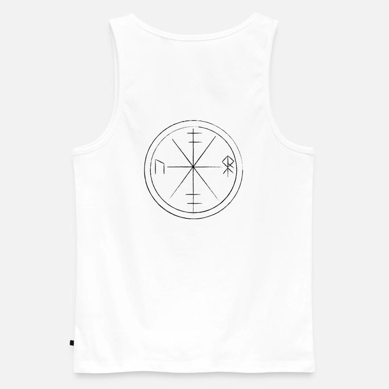Wikinger Runen - Männer Premium Bio Tank Top - Weiß