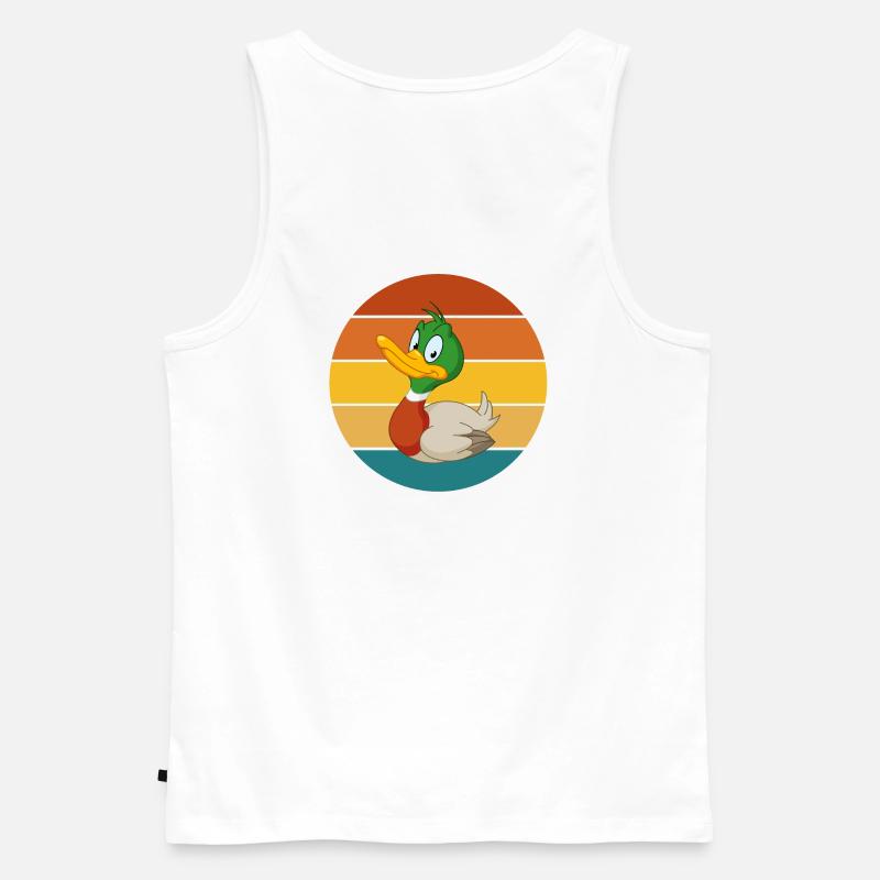 jagd, entenjagd, jagd, jäger - Männer Premium Bio Tank Top - Weiß