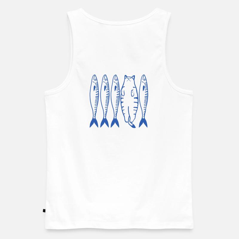 White Cat & Co. - Männer Premium Bio Tank Top - Weiß