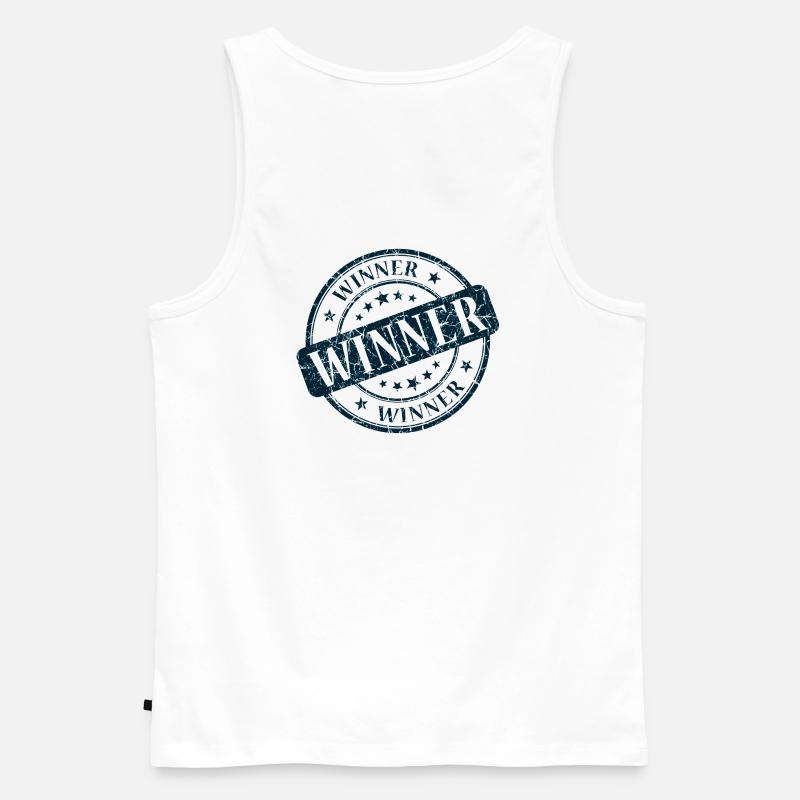 Gewinner, Gewinner, Beste, Gewinner, Beste - Männer Premium Bio Tank Top - Weiß