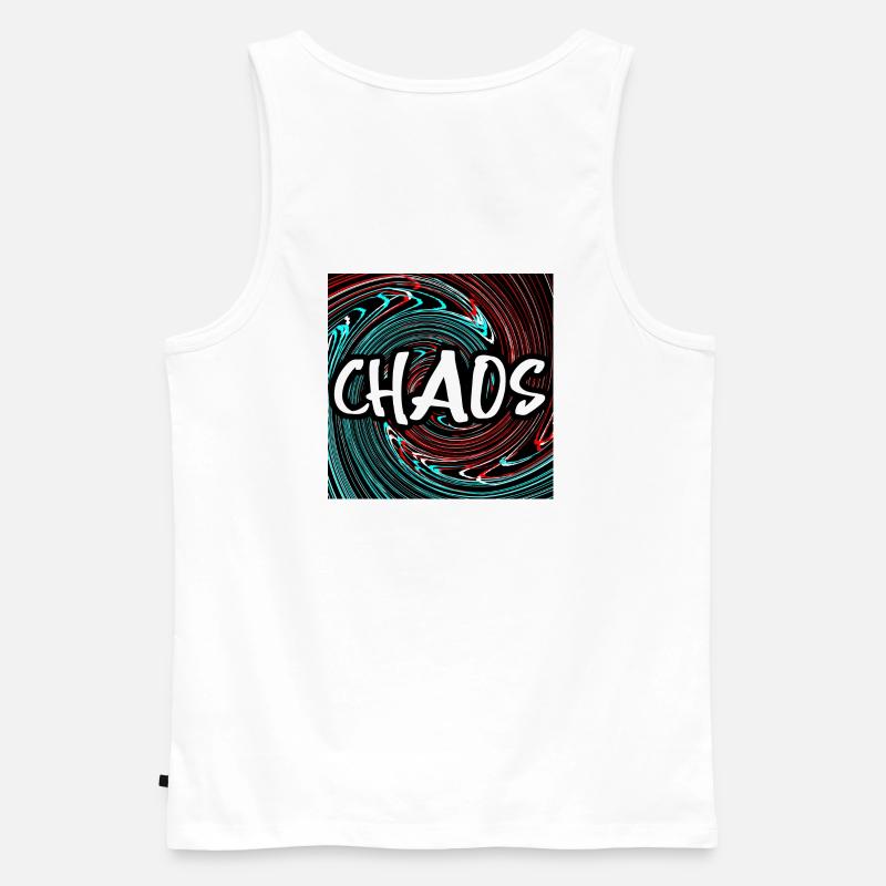 CHAOS - Männer Premium Bio Tank Top - Weiß