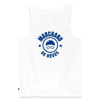 Schwimmen, Schwimmen, Schwimmen - Männer Premium Bio Tank Top - Weiß - Hinten - AI Model Male 178 light (178cm)