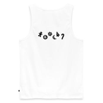 Lebkuchen Weihnachten | Gingerbread Christmas - Männer Premium Bio Tank Top - Weiß - Hinten - AI Model Male 178 light (178cm)