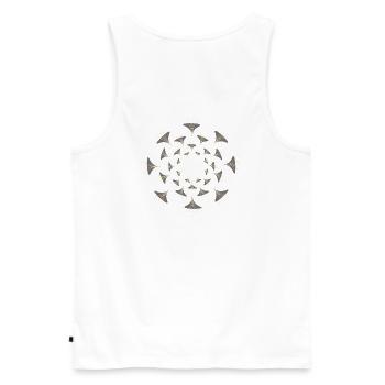 Symbole graphique - Débardeur bio Premium Homme - blanc - Dos - AI Model Male 178 light (178cm)