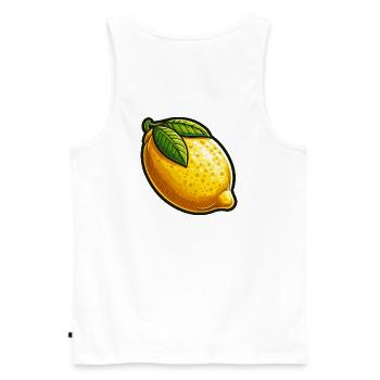 Citron Illustration Naturelle - Débardeur bio Premium Homme - blanc - Dos - AI Model Male 178 light (178cm)