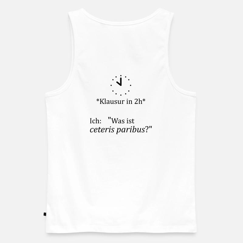 Unispruch "ceteris paribus" Geschenk, Studenten - Männer Premium Bio Tank Top - Weiß