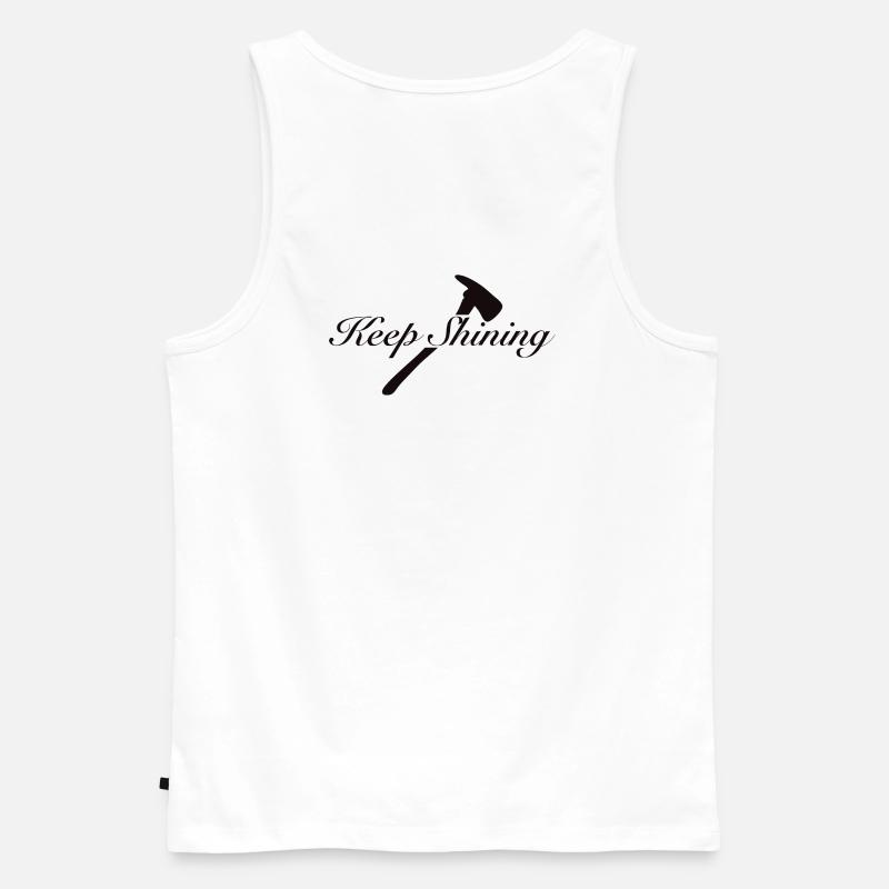 Keep Shining  - Männer Premium Bio Tank Top - Weiß