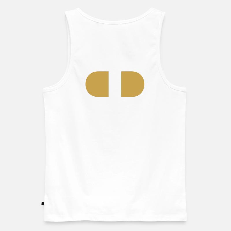 controller-split-gold - Männer Premium Bio Tank Top - Weiß