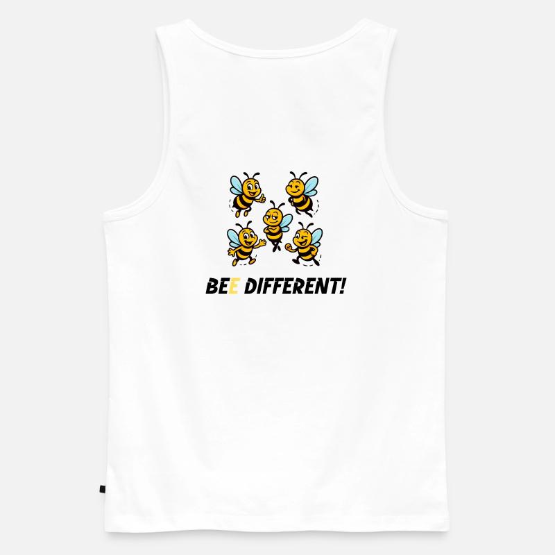 BEE DIFFERENT! - Männer Premium Bio Tank Top - Weiß