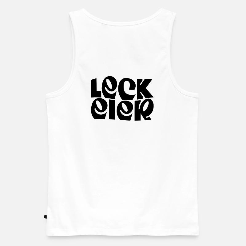 Leck-Eier - Männer Premium Bio Tank Top - Weiß
