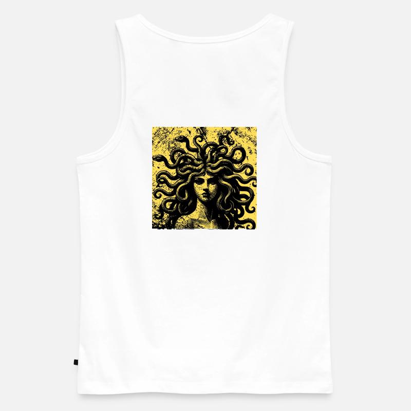 Hard-Techno-Rave-Band – Méduse Industrial Techno - Männer Premium Bio Tank Top - Weiß