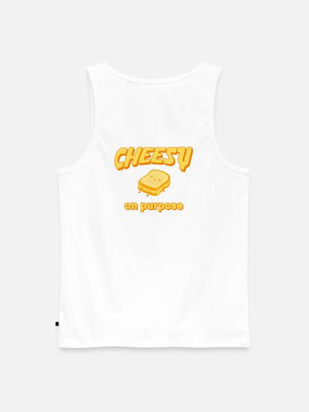Cheesy on Purpose – Grilled Cheese - Männer Premium Bio Tank Top - Weiß