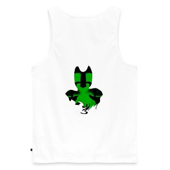 Alien Bakemono - Men's Premium Organic Tank Top - white - Back - AI Model Male 178 light (178cm)