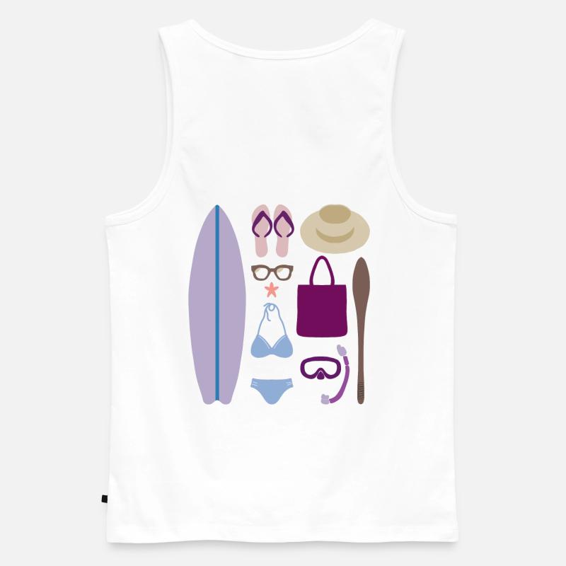 Sommer Sonne Strand - Männer Premium Bio Tank Top - Weiß