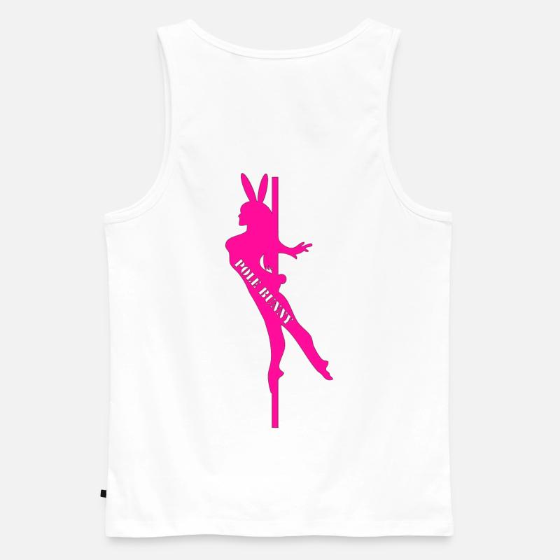 Pole Bunny Silhouette - Männer Premium Bio Tank Top - Weiß