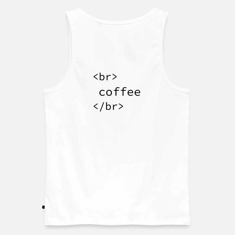 Kaffee Pause von Entwickler - Männer Premium Bio Tank Top - Weiß