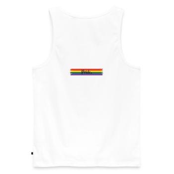 Pride Rainbow LGBTQ Design - Männer Premium Bio Tank Top - Weiß - Hinten - AI Model Male 178 light (178cm)