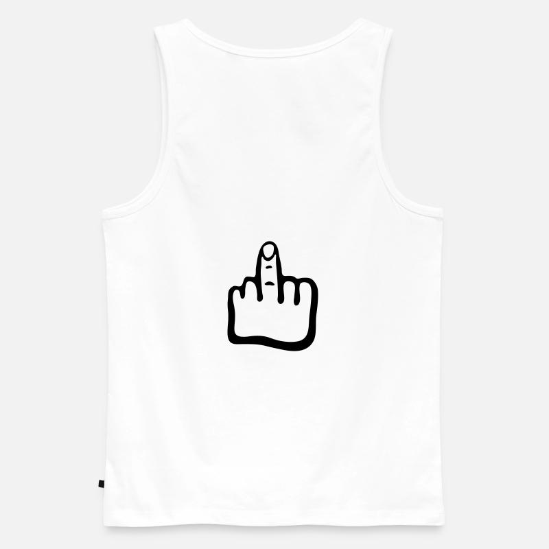 Hand, Finger g1 - Männer Premium Bio Tank Top - Weiß