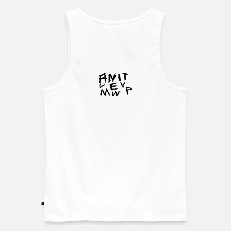 Graffiti Hand Writing Chaos Pattern - Débardeur bio Premium Homme - blanc