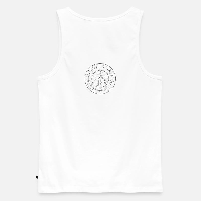 Heulender Wolf - Männer Premium Bio Tank Top - Weiß