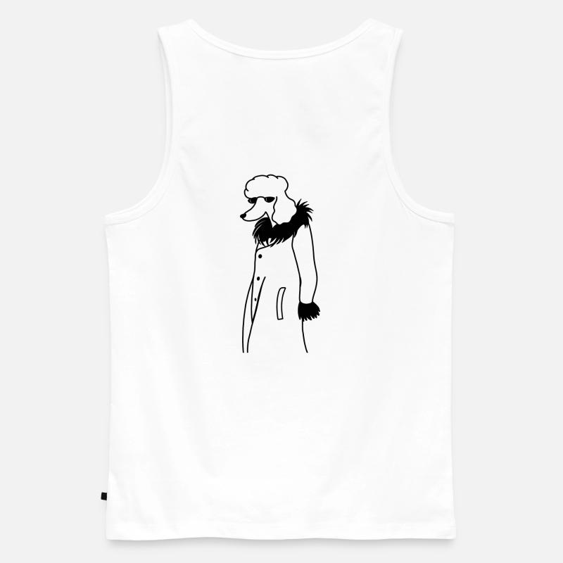 Cooler Pudel - Männer Premium Bio Tank Top - Weiß