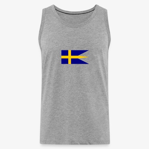 Svensk Örlogsflagga - Sverige Tretungad flagga - Premiumtanktopp herr