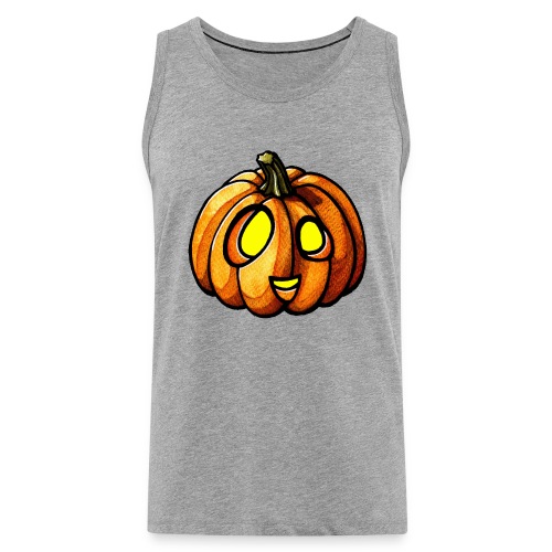 Pumpkin Halloween watercolor scribblesirii - Tank top męski Premium