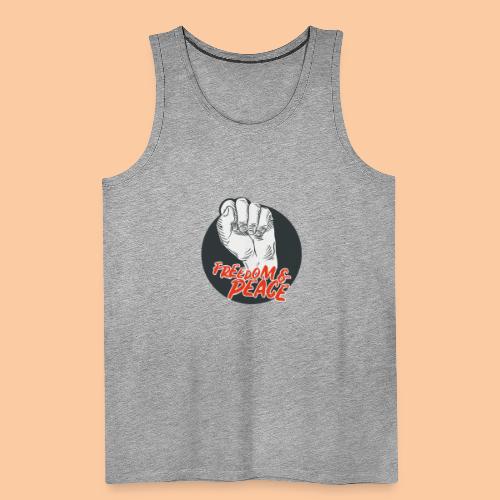 Fist raised for peace and freedom - Men's Premium Tank Top