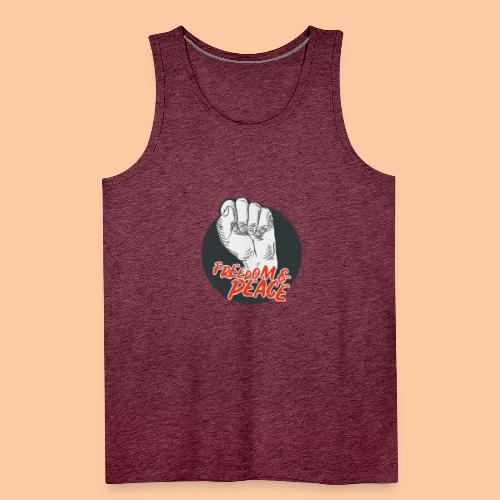 Fist raised for peace and freedom - Men's Premium Tank Top